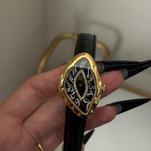 Gold and Black Women's Watch